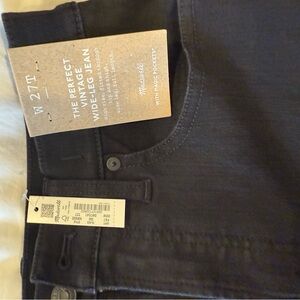 Madewell Perfect vintage Wide Leg Jeans in black size 27T